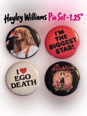 Hayley Williams - 4-Pack Music Button Pin 1.25” Set